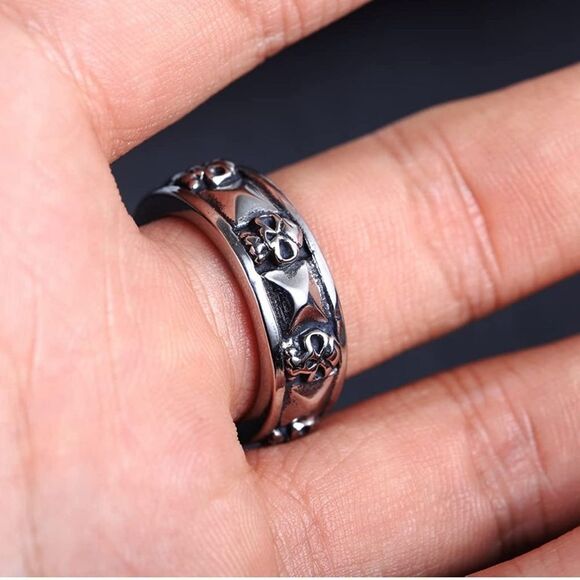 RING - Skull Ring Silver - Picture 4 of 5